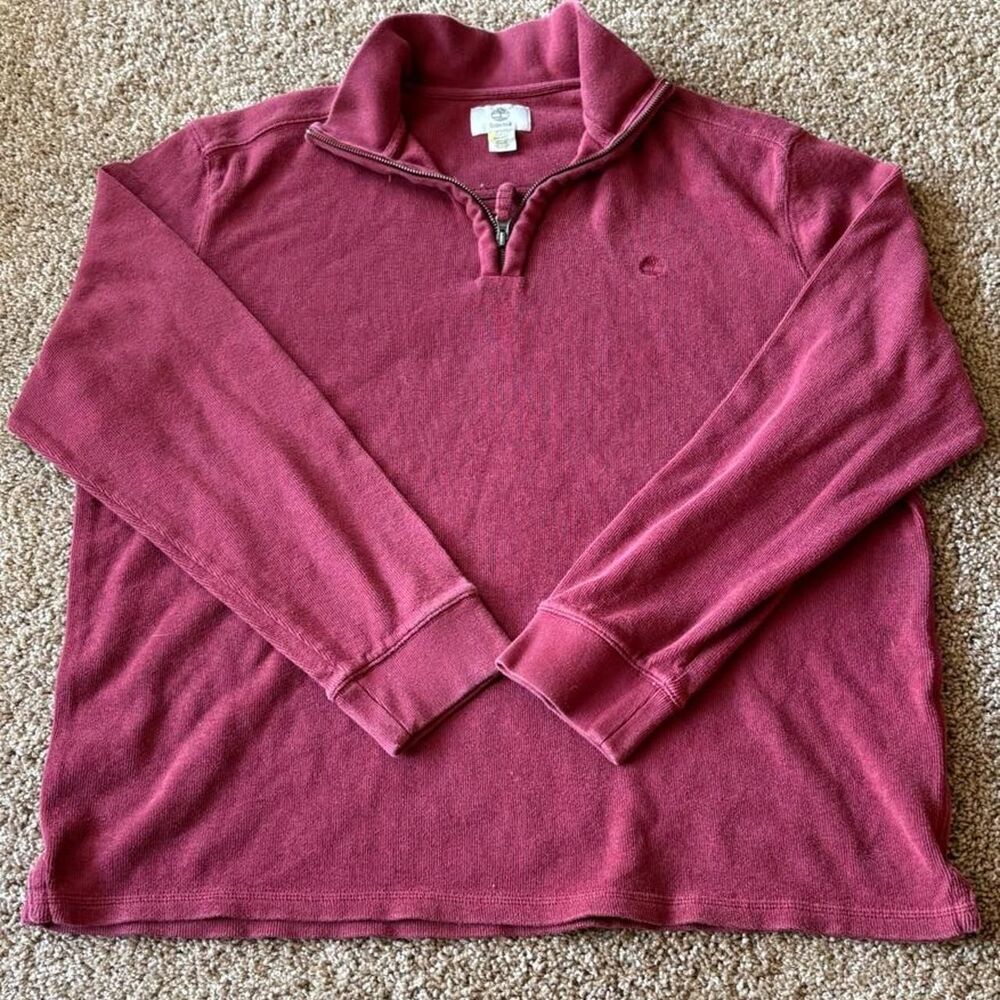 Timberland Men's Burgundy and Red Jacket
